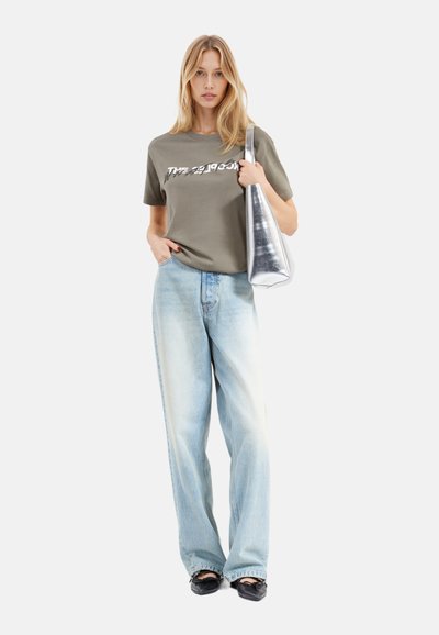 The Kooples Camiseta estampada - olive kaki