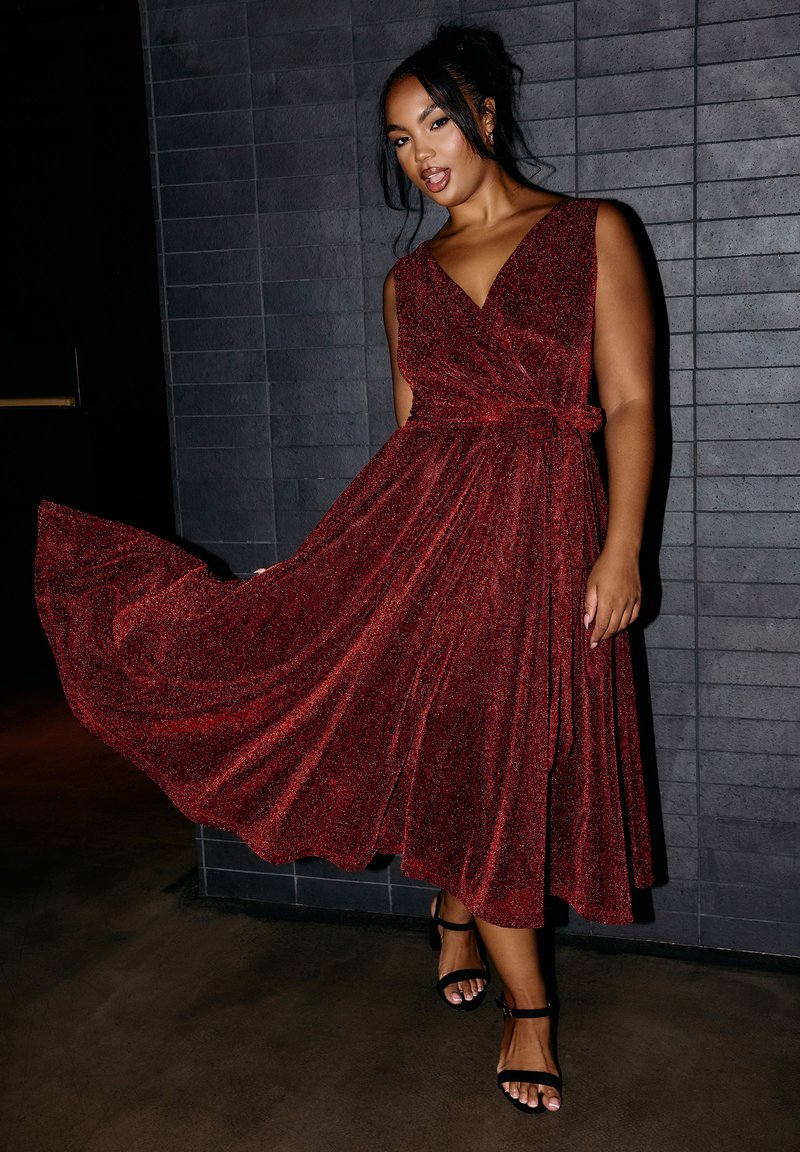 new look red sequin dress Burgundy Sequin T-Shirt Mini Dress