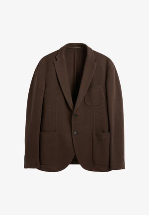Slowear, SLIM FIT HOPSACK JERSEY JACKET - INCOTEX - Veste de costume - dark brown