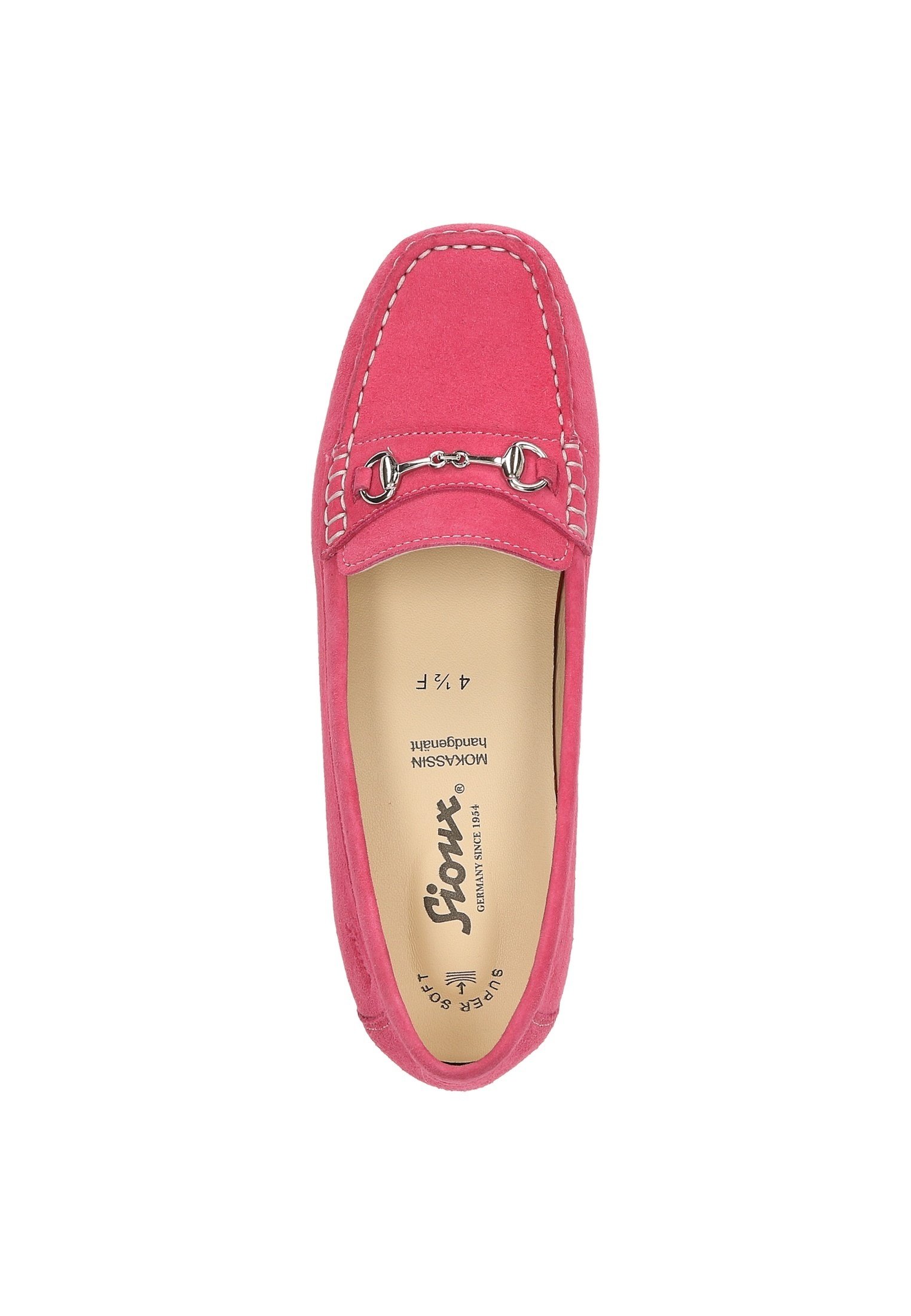 Sioux Mocassins Femme Zillette – Cuir Velours Respirant, Semelle Caoutchouc Souple, Confort Quotidien Cheville