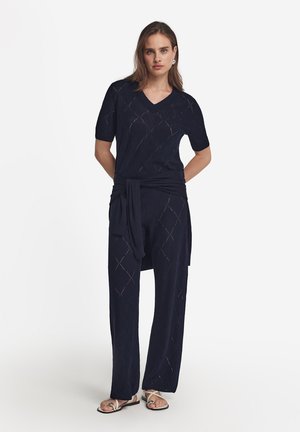 T-shirt imprimé - blau navy blue