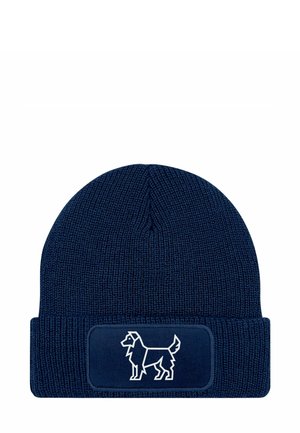 WINTER HUND DESIGN LUSTIG - Beanie - australian shepherd dunkelblau