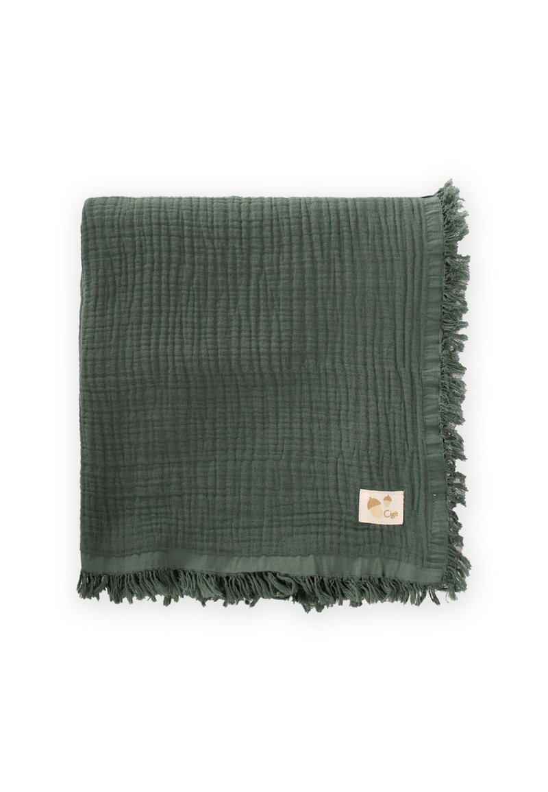 Cigit FOUR LAYER  - Muslin blanket - dark green