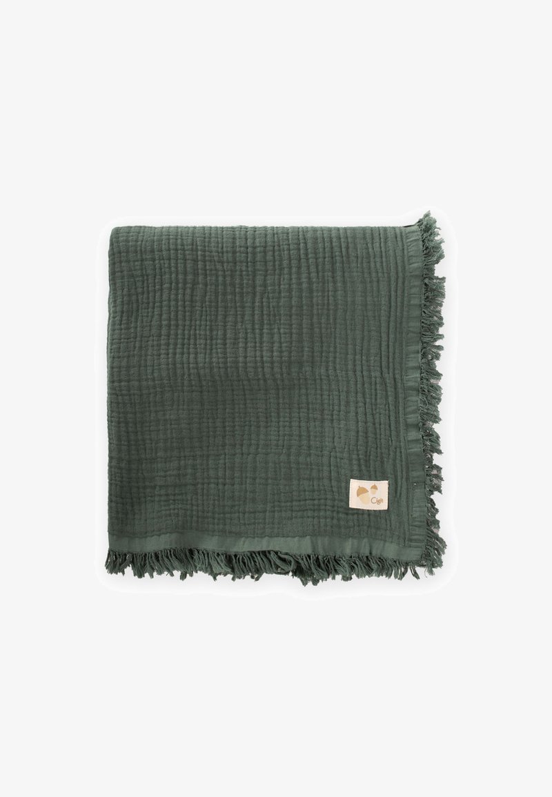 Cigit FOUR LAYER - Muslin blanket - dark green