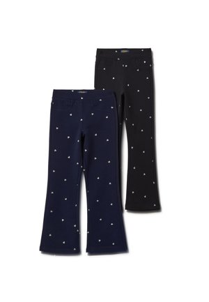 TWIN PACK WITH EMBROIDERED HEARTS - Leggings - blue black