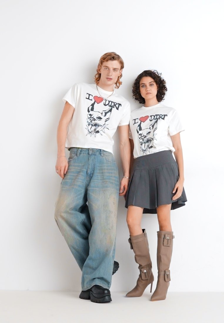 Jaded London DIRTY L00KS HEART UNISEX - Print T-shirt