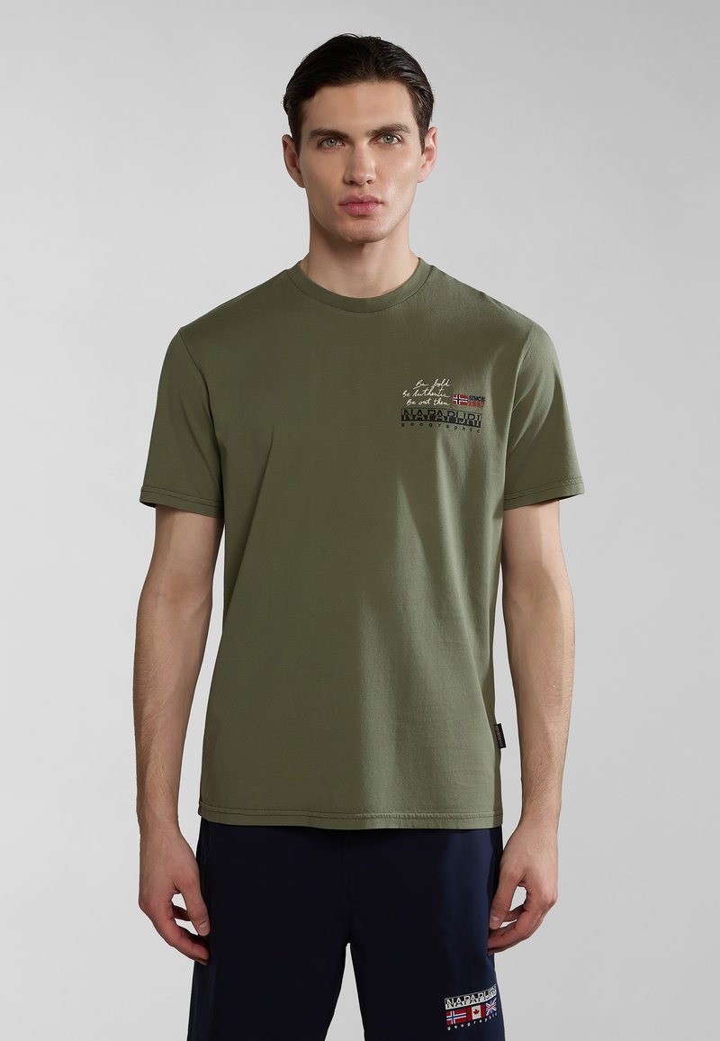 Napapijri COLVILLE - T-shirts print - green lichen