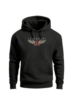 PRINT AUFDRUCK MOTIV LEGENDARY WINGS FLÜGEL ARMY - Kapuzenpullover - schwarz