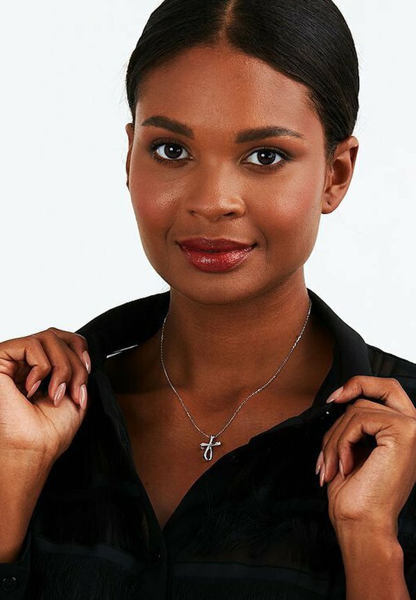 Halskette - weißgoldfarben