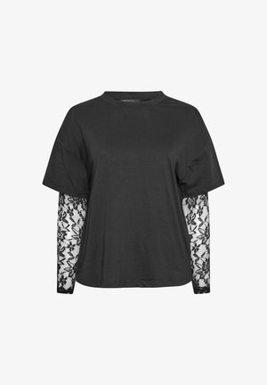 Yours Clothing, PLUS SIZE T-SHIRTS. - Maglietta a manica lunga - black