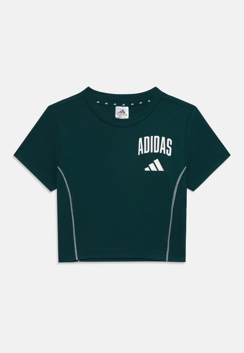adidas Performance TEE JUNIOR UNISEX - Nyomott mintás póló - aurora ivy/white