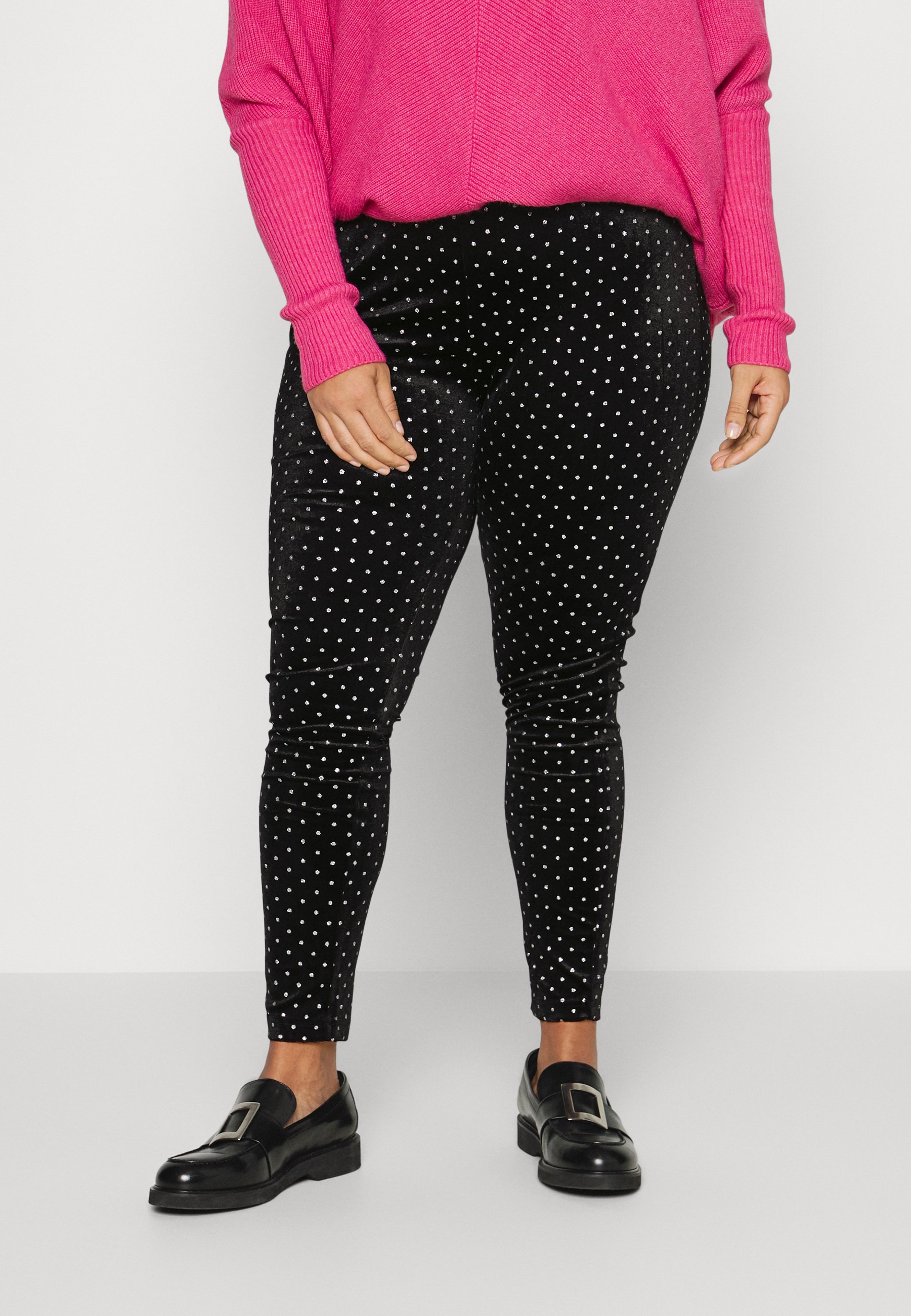 Simply Be GLITTER - Leggings - black/nero - Zalando.it