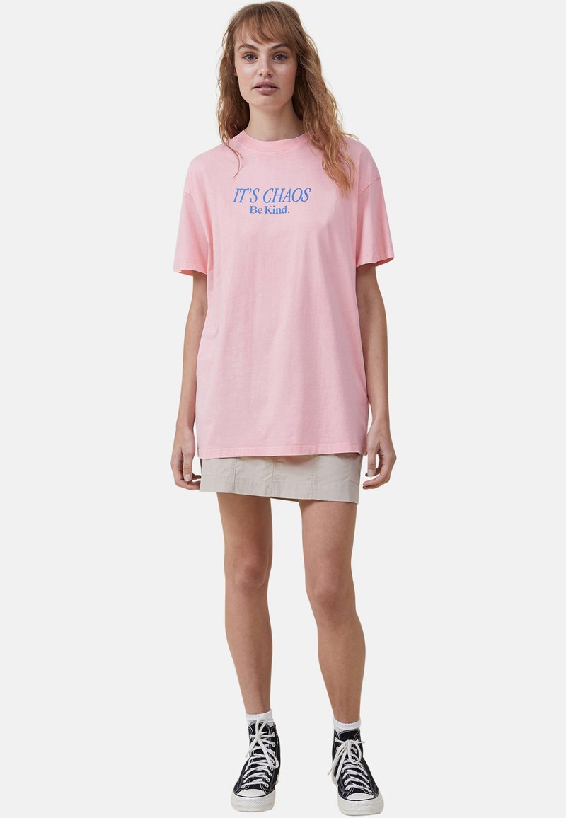 Cotton On T-shirt print donkerroze