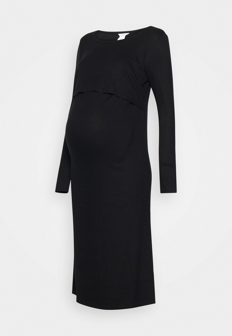 Lindex Maternity DRESS MOM MAJA Strickkleid black/schwarz Zalando.de