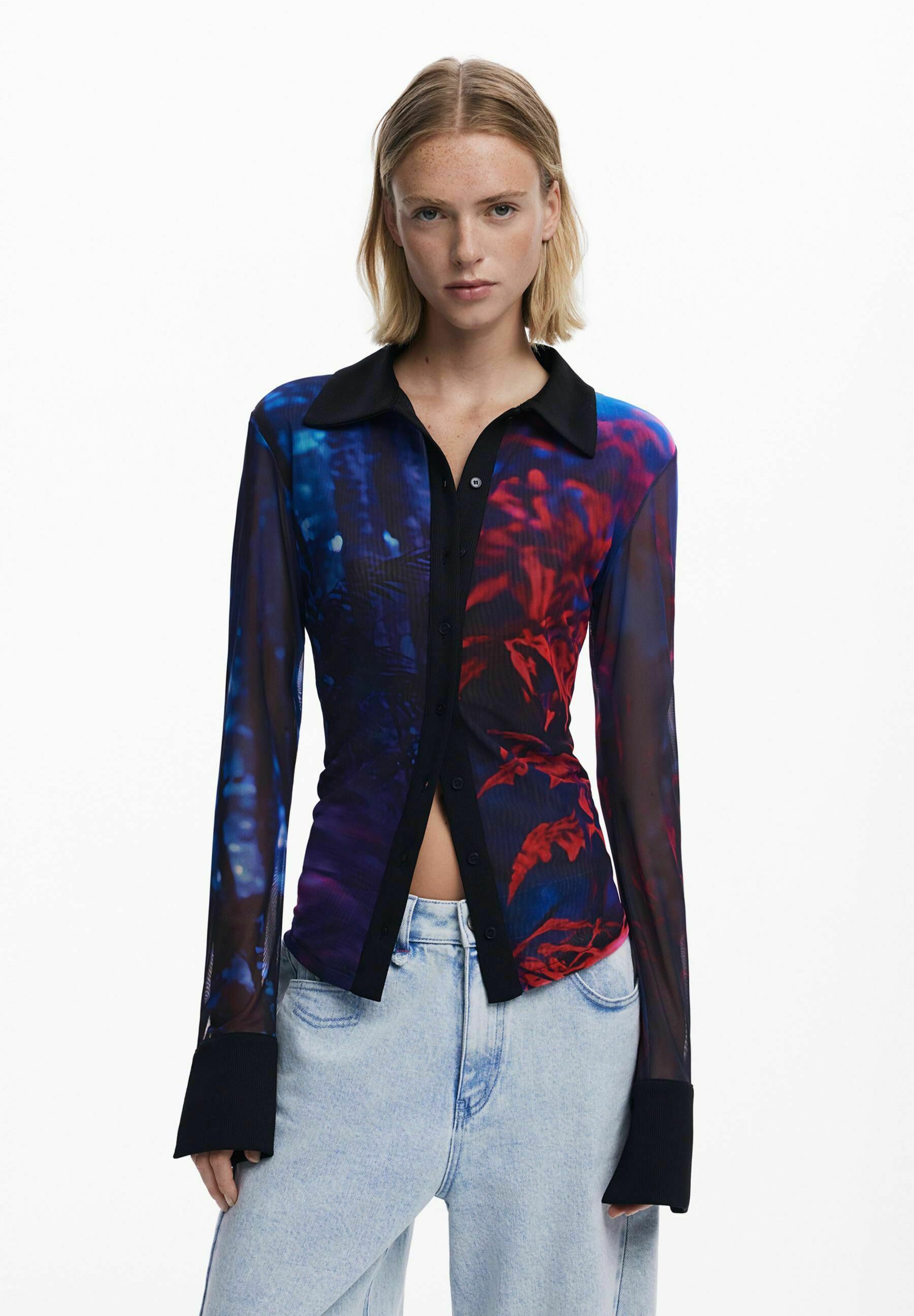 Desigual Blouse Mila Camicia Donna XXL, Nero (Negro 2000