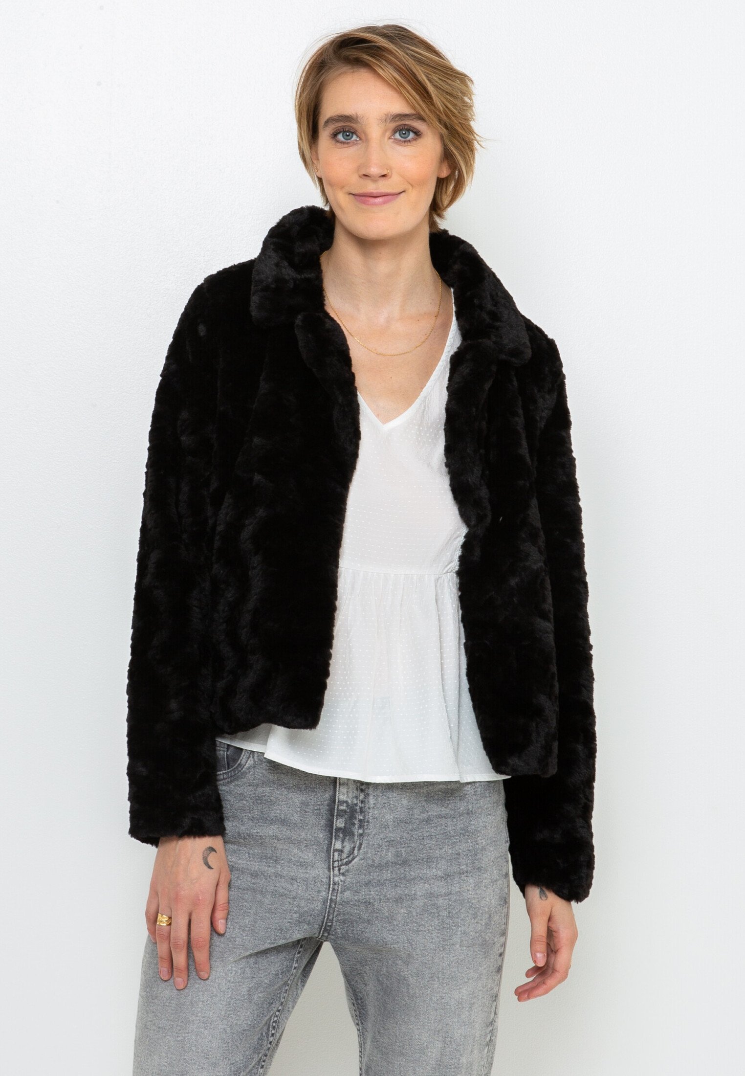 veste fourrure camaieu