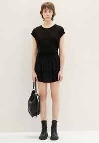 TOM TAILOR DENIM FLUENT TEE - T-shirt basic - deep black