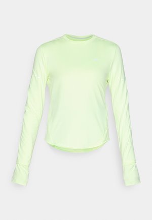 Nike Performance SWIFT - Long sleeved top - barely volt/heather/reflective silver