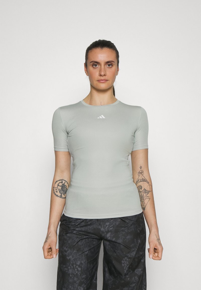 adidas Performance TECHFIT - Camiseta básica - silver/white