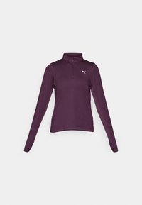 RUN FAVORITE 1/4 ZIP W - Pitkähihainen paita - midnight plum