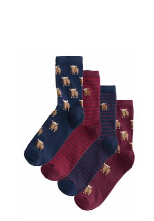 Next ANKLE 4 PACK - Socks - berry hamish the highland cow