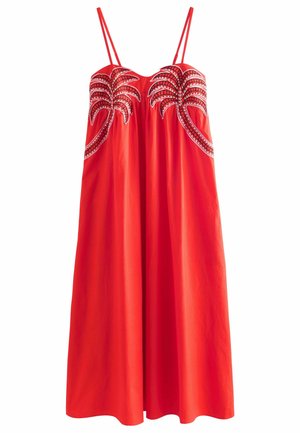 TALL FIT EMBROIDERED    - Maxi-jurk - orange