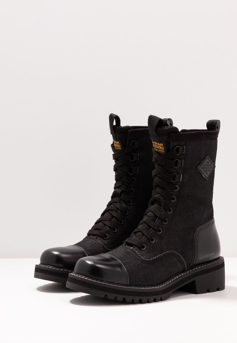 G Star Minor Boot Schnurstiefelette Black Schwarz Zalando De