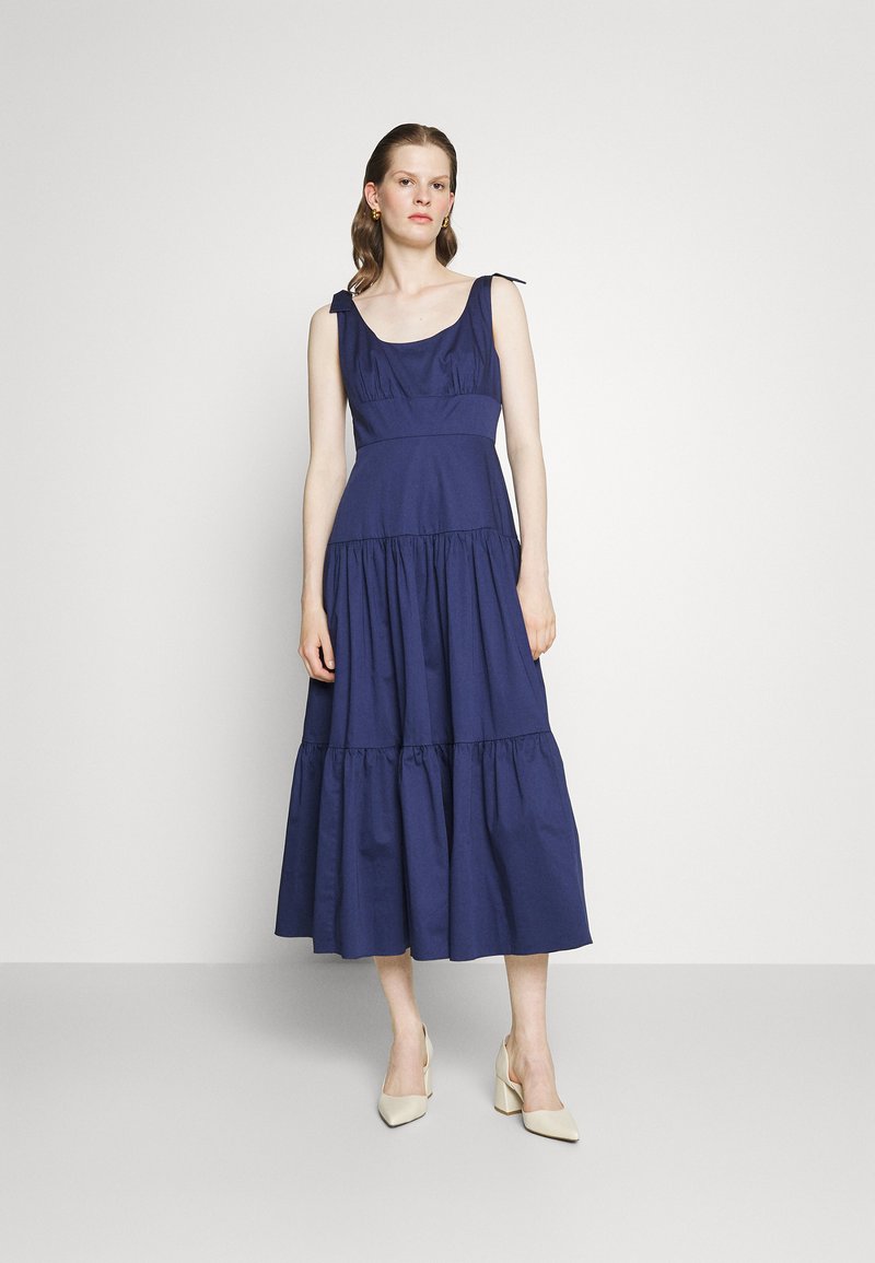 kate spade new york POPLIN TIERED MAXI DRESS Maxikleid french navy/offwhite Zalando.ch