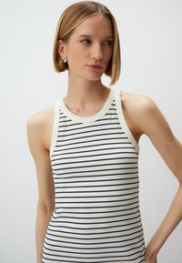 Jimmy Key SLEEVELESS ROUND NECK STRIPED MIDI - Robe pull - ecru