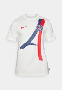 Nike Performance PARIS ST GERMAIN NIKE ICONIC AWAY TEE - Majica kratkih rukava s printom - sail
