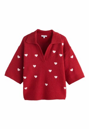 TALL FIT -HALF SLEEVE  - Poloshirt - red heart embroidery