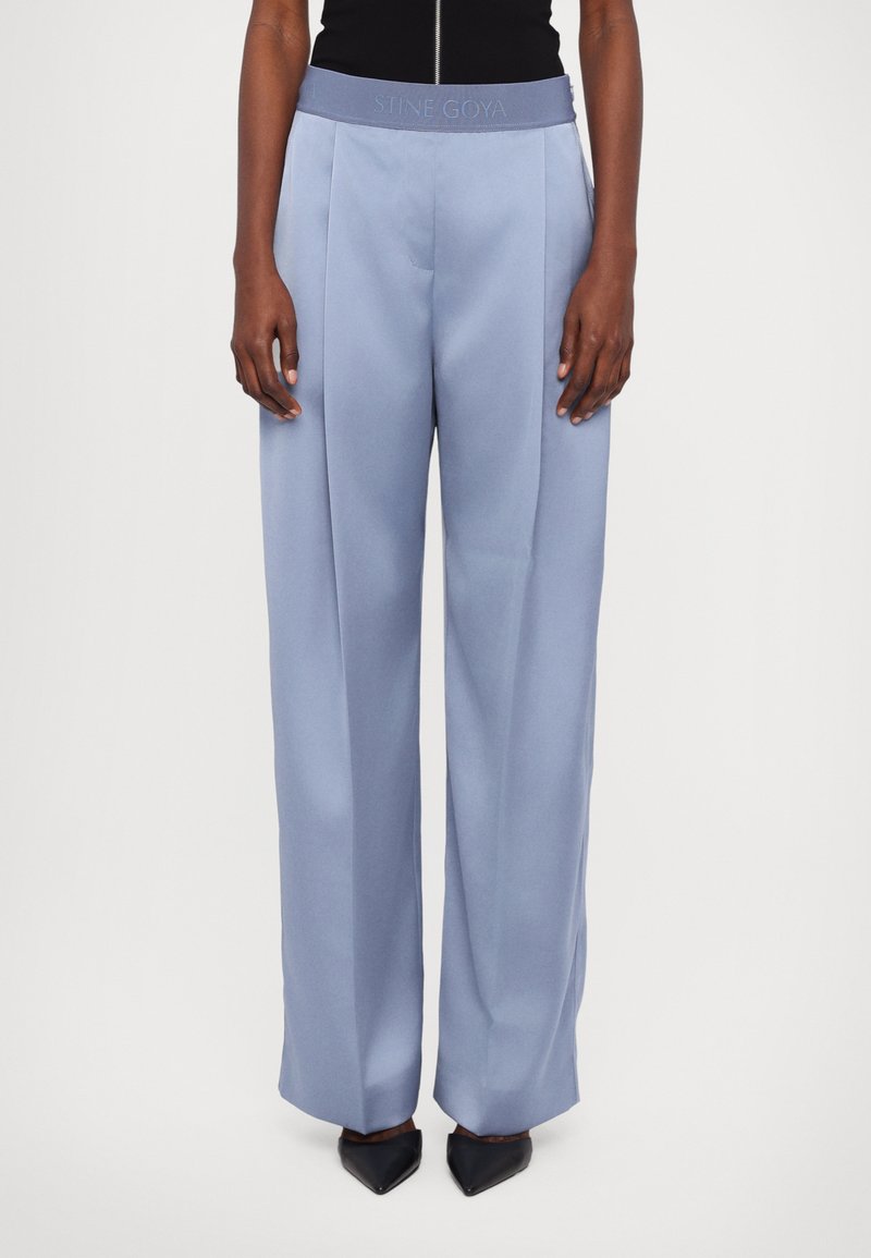 Stine Goya - WIDE LEG LONG PANTS - Bukse - infinity blue, Forstørre
