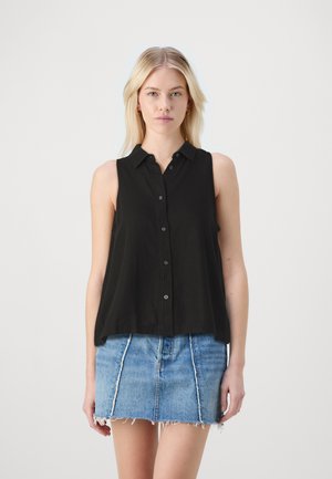 GAP CROP - Skjortebluse - black