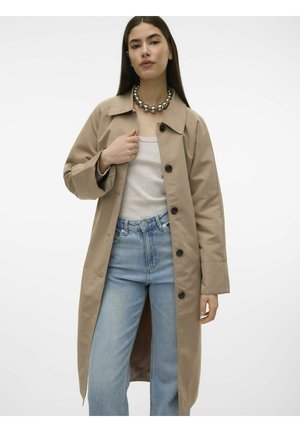 Vero Moda VMSALVIESOFIA - Trench - silver mink