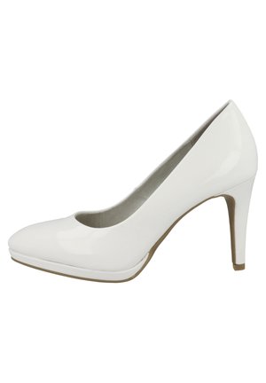 Platform heels - white patent