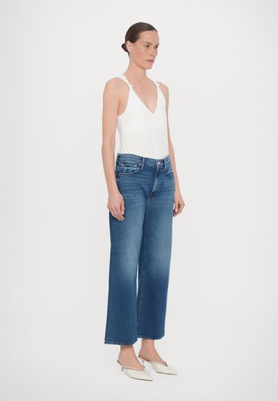 Mother THE DODGER ANKLE - Široke kavbojke - dark blue denim