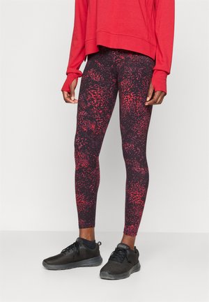 POWER 7/8 WORKOUT LEGGINGS - Tights - red tortoise print