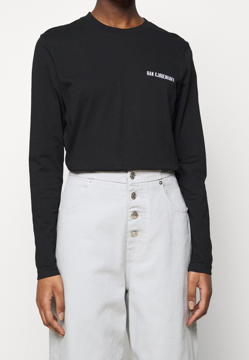 Han Kjøbenhavn Top s dlouhým rukávem - black