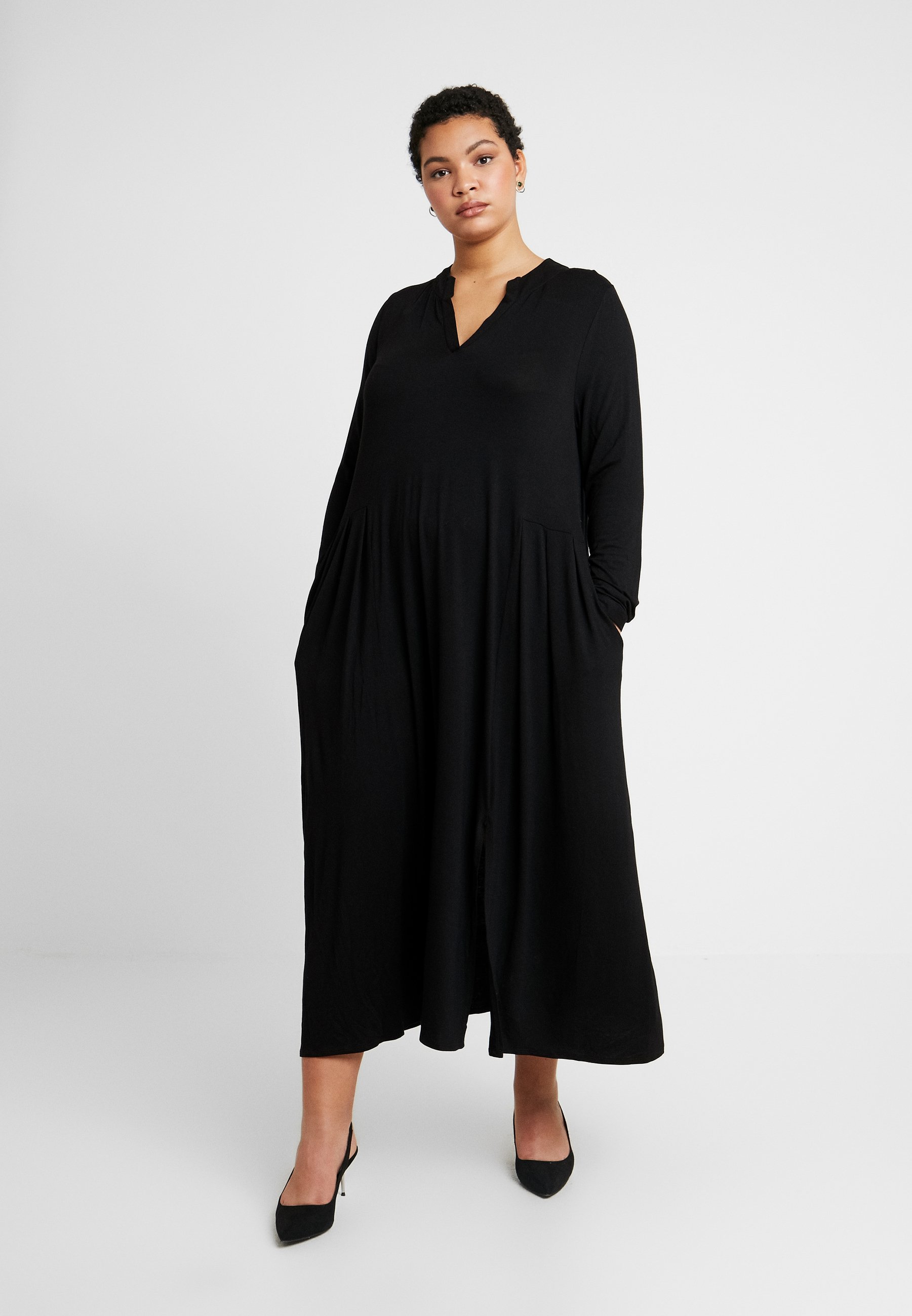 black midi shirt dress uk