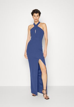 FRANCAHALTER CROSS FRONT DRESS - Abito da sera - denim blue