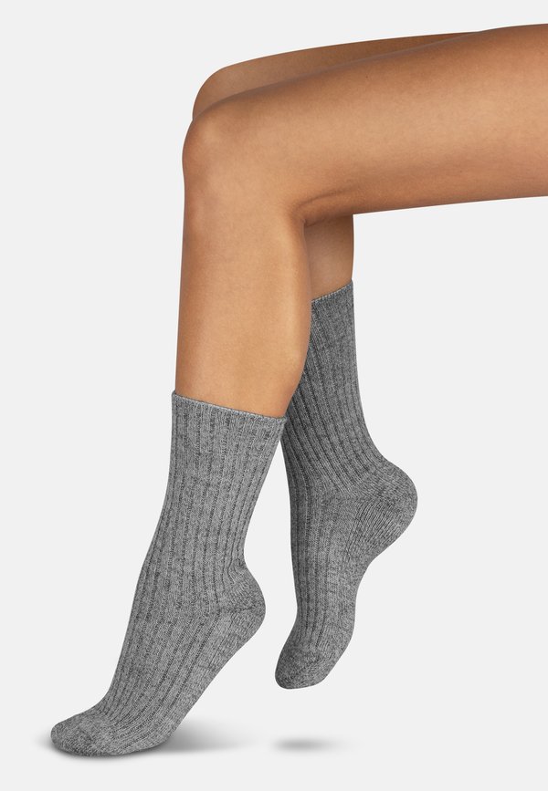 PURE SHEEP HIGH CUT 3 PACK - Socken - grau