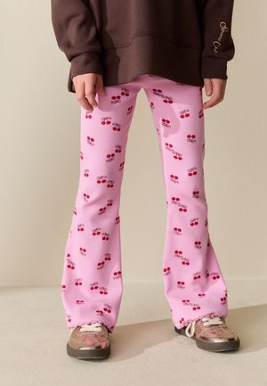 Next, RIB FLARE LEGGINGS.  - REGULAR FIT - Leggings - Hosen - pink/red cherry