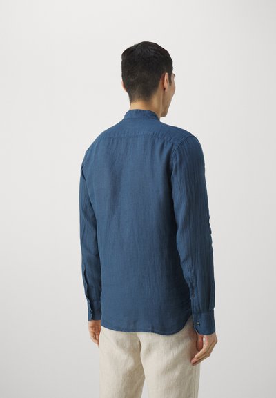 120% Lino LONG SLEEVE MEN SLIM FIT - Ing - midnight blue