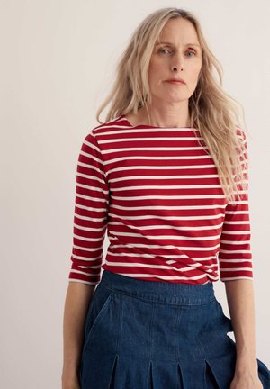 Seasalt Cornwall, SEASALT CORNWALL SAILOR TOP - Camiseta estampada - red - breton fire glow