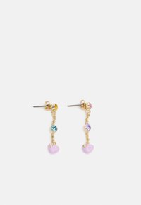 HEART DROP EARRINGS - Brincos - gold-coloured/pink/multicoloured