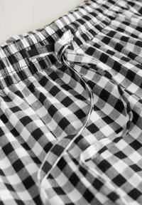 DROP WAIST - Maxi sukně - black white gingham