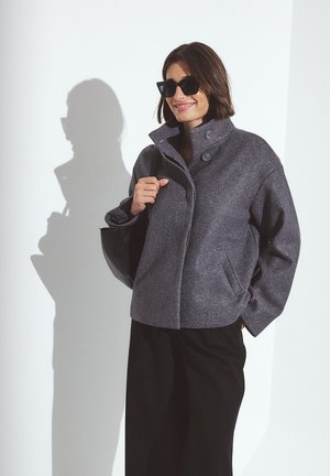 HIGH NECK  - Chaqueta fina - dark grey