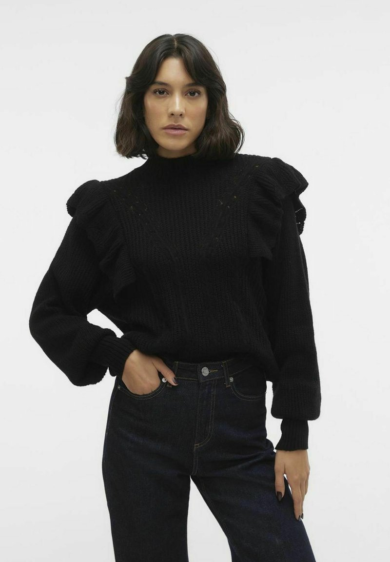 Vero Moda VMSNOWY DEER O NECK XMAS - Jumper - Chinese Red/jelly