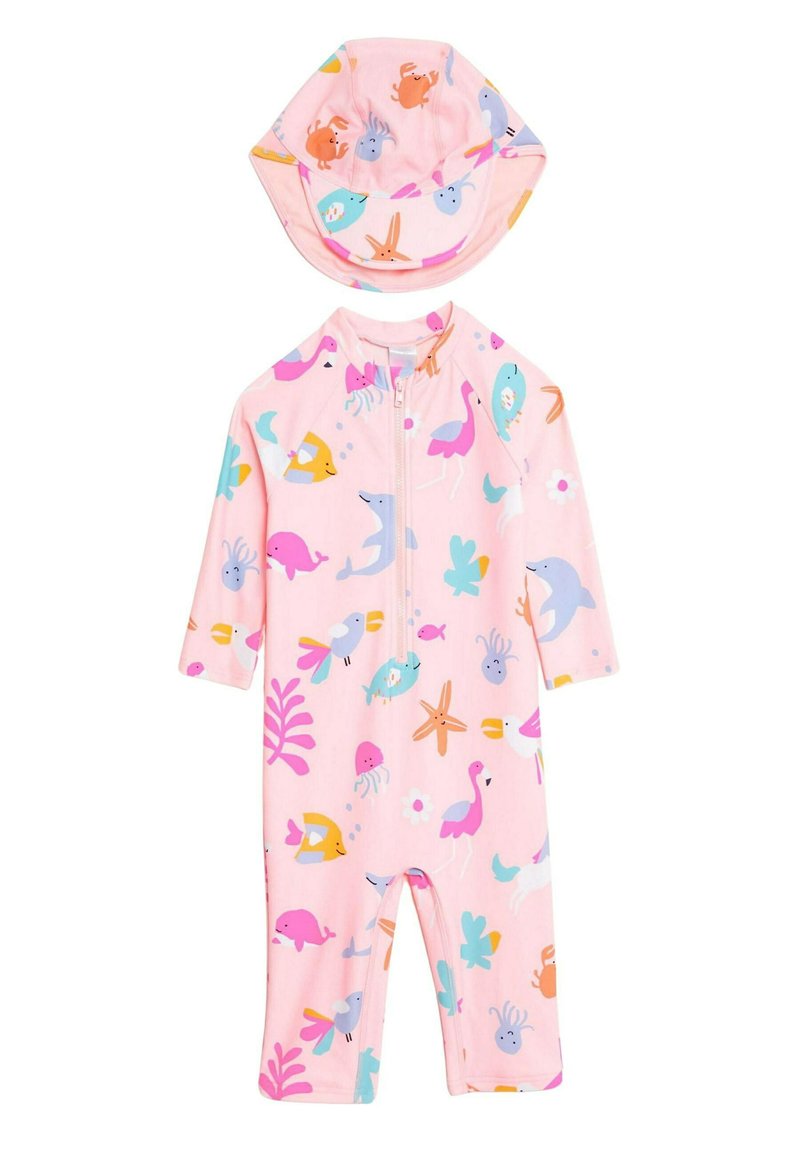 Marks & Spencer SEA LIFE WITH HAT Costume da bagno pink/fuxia