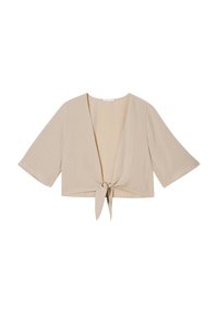 KNOT CROPPED - Blusa - beige